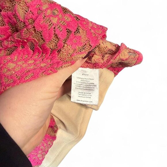 NWT Anthropologie Women’s Dolan Pink Lace Tank Top Medium - Picture 7 of 8